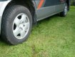 Car driving on TurfProtecta turf reinforcement mesh